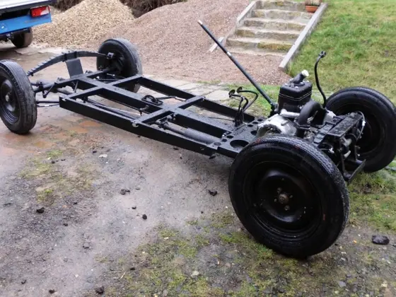 Überholtes Fahrgestell eines DKW F5